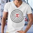 Pi Π Spiral Science Mathematics Math Irrational Number Sequence Men V-Neck Tshirt