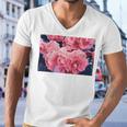 Pink Roses In Garden Men V-Neck Tshirt