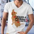 Pitbull Funny Kissed A Pitbull I Liked 795 Shirt Men V-Neck Tshirt