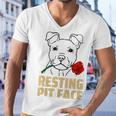 Pitbull Love I Love My Cute Pitbull 785 Shirt Men V-Neck Tshirt