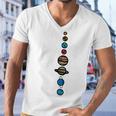 Planets Colour Men V-Neck Tshirt