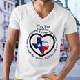Prayers For Texas Robb Elementary Uvalde Texan Flag Map Men V-Neck Tshirt