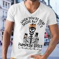 Skeleton When You’Re Dead Inside But It’S Pumpkin Spice Season Skeleton Fall Pumpkin Spice SeasonMen V-Neck Tshirt