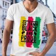 So Damn Black And Proud Black History Month Men V-Neck Tshirt