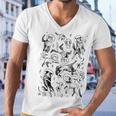 Space Dogs Men V-Neck Tshirt