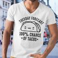 Tasty Taco Tuesday Forecast 100 Chance Of Tacos Men V-Neck Tshirt