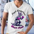 Tough Kangaroos Wear Pink In Support Of Breast Cancer Awareness Men V-Neck Tshirt