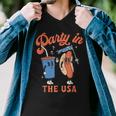 4Th Of July For Hotdog Lover Party In The Usa Men V-Neck Tshirt