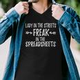 Accountant Lady In The Sheets Freak In The Spreadsheets Men V-Neck Tshirt