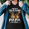 Best Buckin Papa Ever Deer Hunting Bucking Father Men V-Neck Tshirt