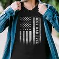 Best Dad Ever Flag American Funny Fathers Day For Dad Son Men V-Neck Tshirt