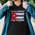 Cuban Flag Cuba Funny Saying Im Not Yelling Im Cuban Men V-Neck Tshirt