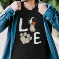 Dogs 365 Love Bernese Mountain Dog Paw Pet Rescue Men V-Neck Tshirt