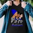 Fasd Awareness Blue And Grey Women Fetal Alcohol Spectrum Disorder Fetal Alcohol Spectrum Disorder Awareness Men V-Neck Tshirt