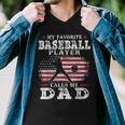 Favorite Baseball Player Calls Me Dad V2 Men V-Neck Tshirt