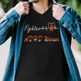 Fighter Adhd Warrior Heartbeat Orange Ribbon Attention Deficit Hyperactivity Disorder Adhd Awareness Men V-Neck Tshirt