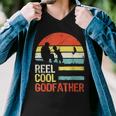 Fishing Reel Cool Godfather V3 Men V-Neck Tshirt