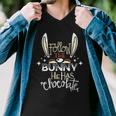 Follow The Bunny He Has Chocolate Men V-Neck Tshirt