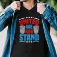 Funny Alcohol United We Keg Stand Patriotic 4Th Of July Men V-Neck Tshirt