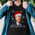 Funny Anti Joe Biden Happy 4Th Of July Merry Christmas Men V-Neck Tshirt