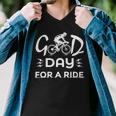 Funny Good Day For A Ride Funny Bicycle I Ride Fun Hobby Race Quote Men V-Neck Tshirt