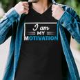 Funny I Am My Motivation Motivational Men V-Neck Tshirt