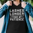 Funny Lashes Longer Than My Patience Men V-Neck Tshirt