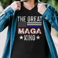 Funny The Great Maga King Trump 2022 Amp 2024 Men V-Neck Tshirt