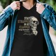 George Washington Stay Strapped Or Get Clapped 4Th Of July Men V-Neck Tshirt
