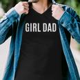 Girl Dad Fathers Day Gift From Daughter Baby Girl Raglan Baseball Tee Men V-Neck Tshirt