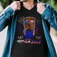 Happy 4Th Of July American Flag Shar Pei Sunglasses Men V-Neck Tshirt
