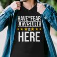 Have No Fear Leasure Is Here Name Men V-Neck Tshirt