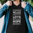 Human Kindness Peace Equality Love Inclusion Diversity Men V-Neck Tshirt