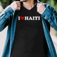 I Love Haiti - Red Heart Men V-Neck Tshirt