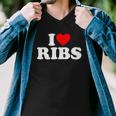 I Love Ribs I Heart Ribs Food Lover Men V-Neck Tshirt