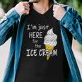 Im Just Here For The Ice Cream Summer Funny Cute Vanilla Men V-Neck Tshirt