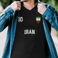 Iran 10 Iranian Flag Soccer Team Football Men V-Neck Tshirt
