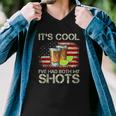 Its Cool Ive Had Both My Shots American Flag 4Th Of July Men V-Neck Tshirt