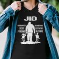 Jid Grandpa Gift Jid Best Friend Best Partner In Crime Men V-Neck Tshirt