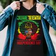 Juneteenth Is My Independence Day African Flag Black History Men V-Neck Tshirt