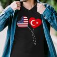 Loving Usa Turkey Flag Heart Turkish 13 Shirt Men V-Neck Tshirt