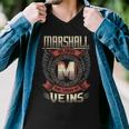 Marshall Blood Run Through My Veins Name V6 Men V-Neck Tshirt