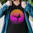 Martial Arts Womens Silhouette Retro 169 Shirt Men V-Neck Tshirt