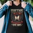 Mathis Blood Run Through My Veins Name V6 Men V-Neck Tshirt