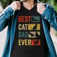 Mens Best Cat Dad Ever Funny Fathers Day Gifts 461 Trending Shirt Men V-Neck Tshirt