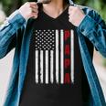 Mens Fathers Day Best Dad Ever Usa American Flag Men V-Neck Tshirt