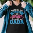 Mens Funny Fathers Day Shirt A Girl She Calls Me Dada Grandpa 7 Shirt Men V-Neck Tshirt