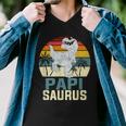 Mens PapisaurusRex Dinosaur Papi Saurus Family Matching V2 Men V-Neck Tshirt