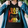 Mens Pregnancy Announcement Dad Level Unlocked Soon To Be Father V2 Men V-Neck Tshirt