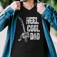 Mens Reel Cool Dad Fishing Daddy Mens Fathers Day Gift Idea Men V-Neck Tshirt